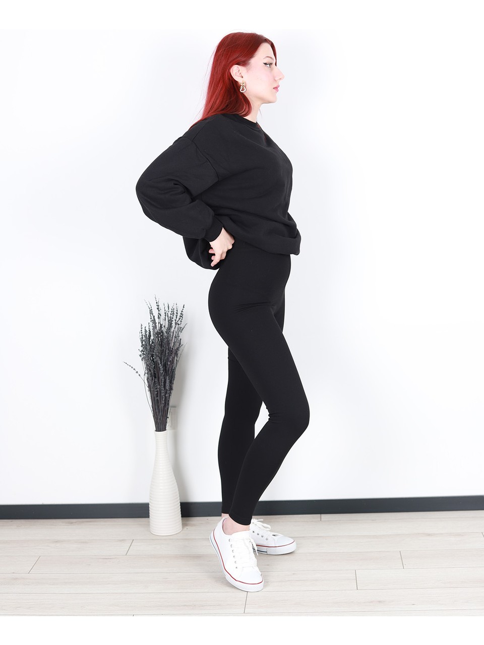 110000412789662 Siyah Kadın Tayt - Görsel 4