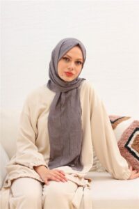 Bambu Kraş Şal - Gri