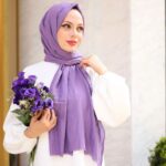 Bambu Kraş Şal - Mor