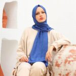 Bambu Kraş Şal - indigo