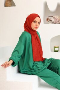 Bambu Kraş Şal - Kiremit