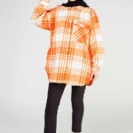 Cepli Ekose Ceket Turuncu