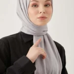 Krinkıl Ipeği Şal Gri