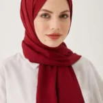 Krinkıl İpeği Şal Bordo 