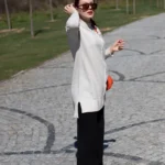 Triko Önden Dikişli Tunik Kemik