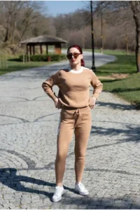 Fit Camel Triko Takım