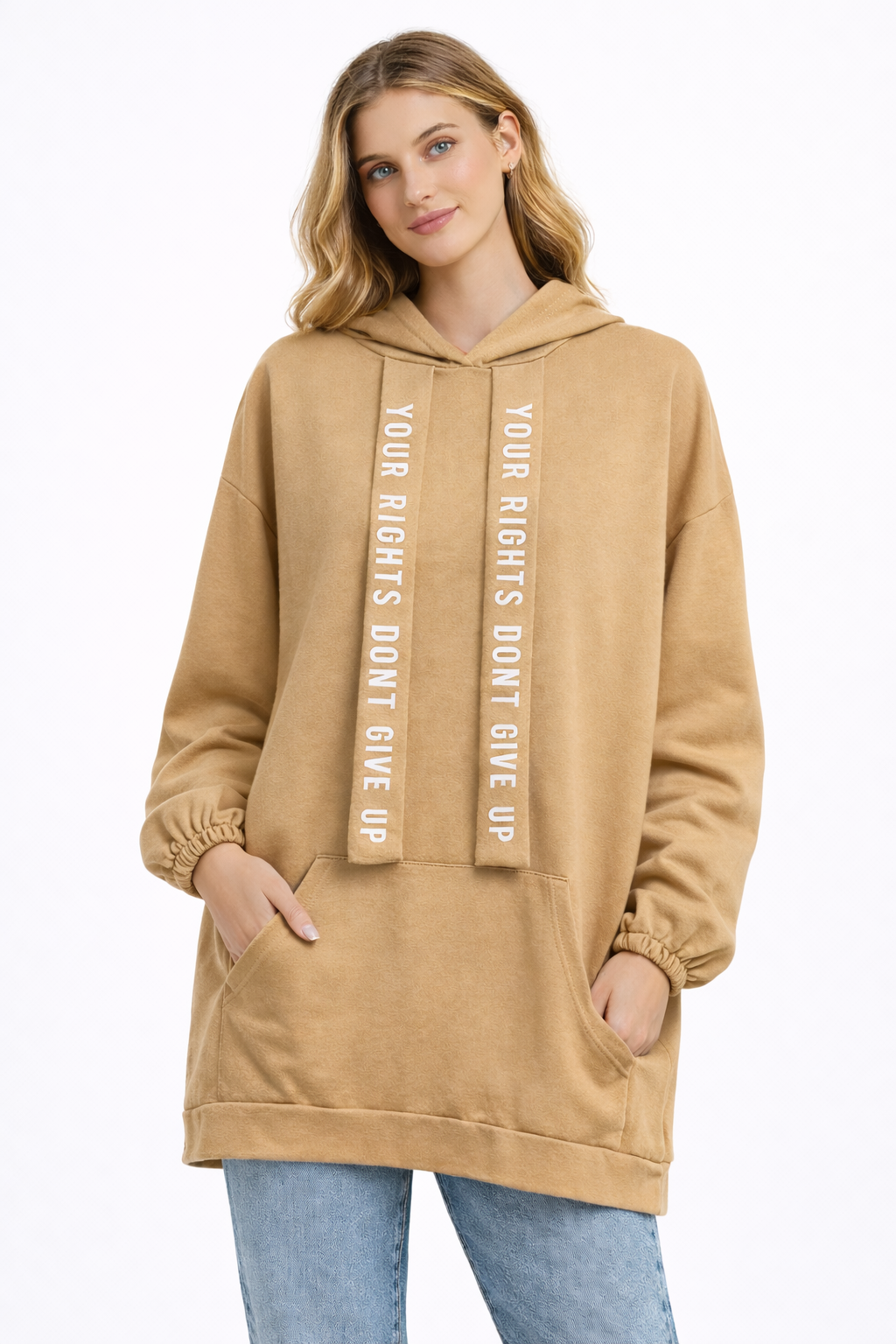 kap4 Kapşonlu Tunik Camel - Görsel 1