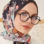 Yamalı Çiçek Desen Dijital Soft Şal Siyah