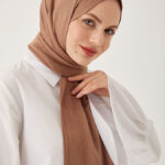 Krinkıl Ipeği Şal Karamel