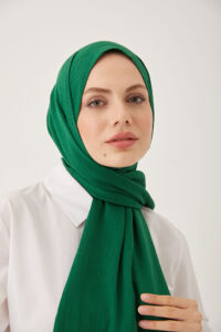 Krinkıl İpeği Şal Taş Zümrüt