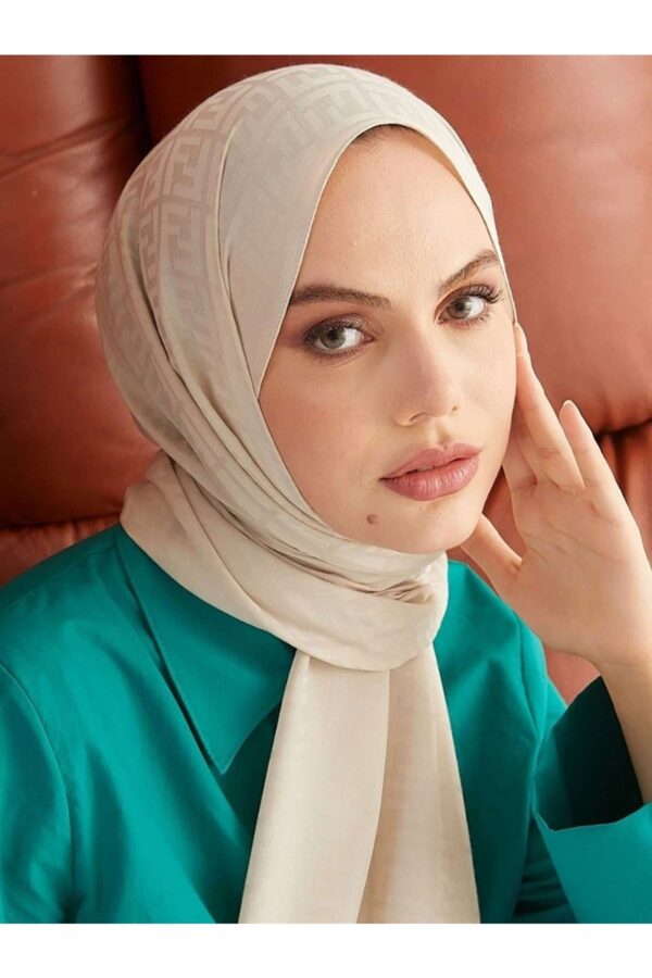 F Desen Ipeksi Jakar Şal Taş Rengi