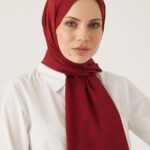 Dama Desen Bordo Ipeksi Jakar Şal
