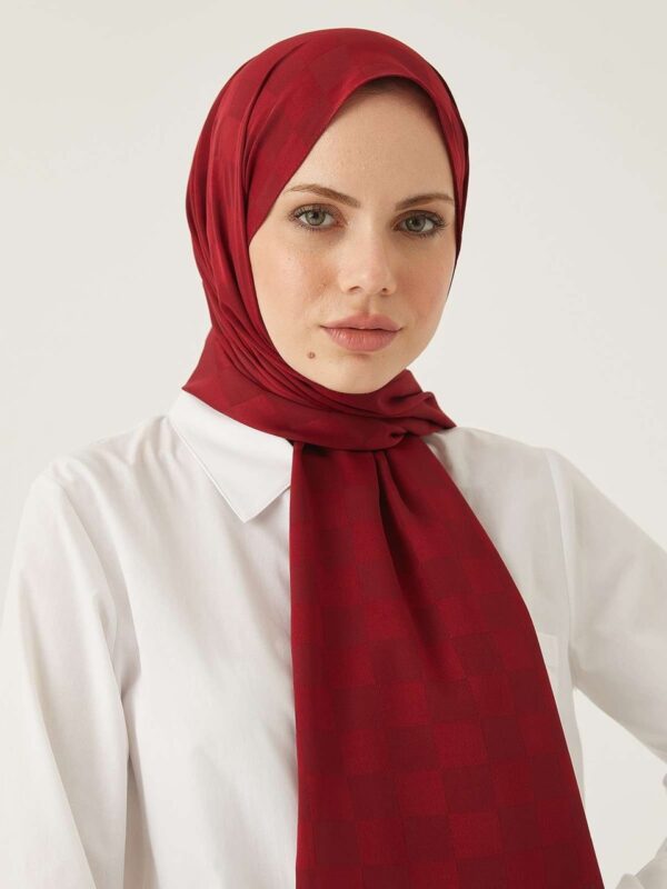 Dama Desen Bordo Ipeksi Jakar Şal