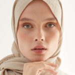 F Desen Pamuk Jakar Şal Bej