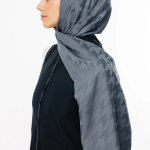 Kazayağı Desen Parlak Jakar Şal Füme