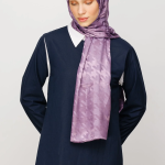 Kazayağı Desen Parlak Jakar Şal Lavanta