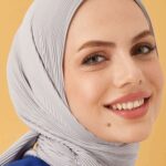 Pliseli Eşarp Gümüş