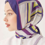 Winner Desen Krep Şal Mor