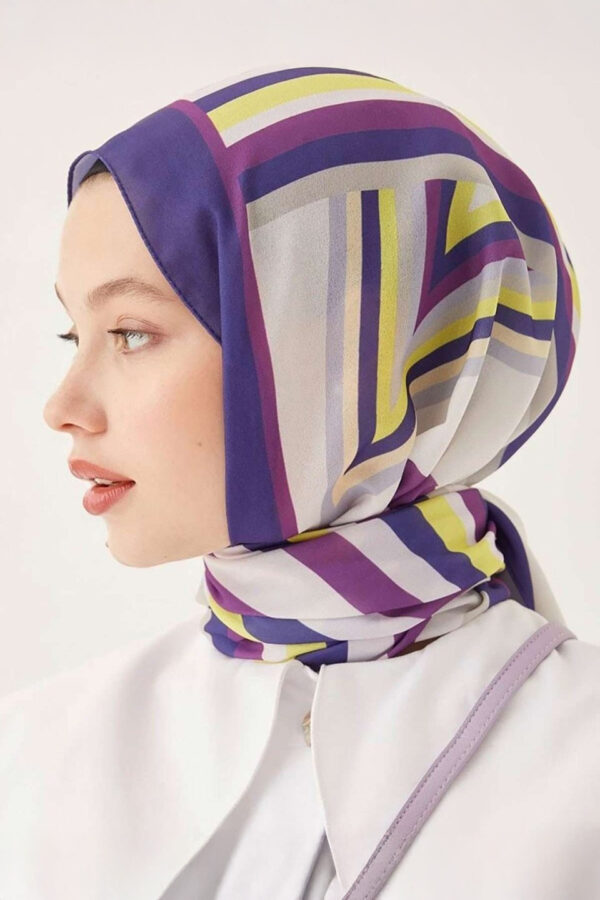 Winner Desen Krep Şal Mor